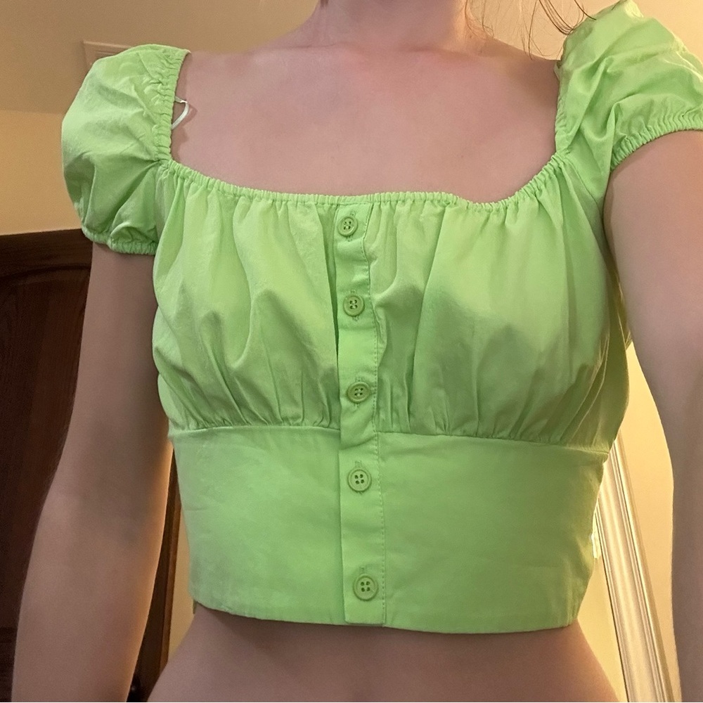 Neon Green Zara Crop Top